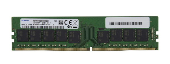 Samsung 32GB 2666MHz DDR4 PC4-21300 ECC Unbuffered CL19 288-Pin DIMM 1.2V Dual Rank Memory Module