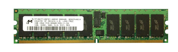 Micron 1GB 400MHz DDR2 PC2-3200 Registered ECC CL3 240-Pin DIMM Single Rank Memory