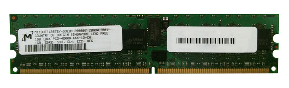 Micron 1GB 533MHz DDR2 PC2-4200 Registered ECC CL4 240-Pin DIMM Single Rank Memory