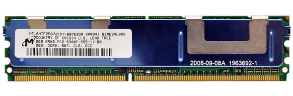 Micron 2GB 667MHz DDR2 PC2-5300 ECC Fully Buffered CL5 240-Pin Dual Rank Memory