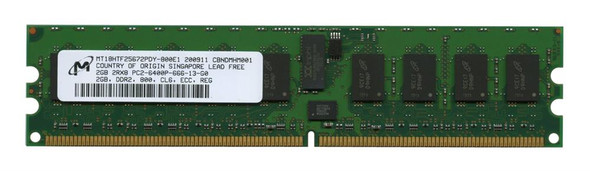 Micron 2GB PC2-6400 DDR2-800MHz ECC Registered CL6 240-Pin DIMM Dual Rank Memory Module