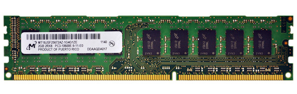 Micron 2GB 1333MHz DDR3 PC3-10600 Unbuffered ECC CL9 240-Pin DIMM Dual Rank Memory