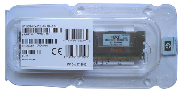 HP 16GB 1066MHz DDR3 PC3-8500 Registered ECC CL7 240-Pin DIMM Quad Rank Memory