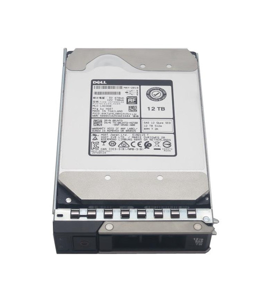 Dell 12TB SAS 12Gb/s 7200RPM 256MB Cache 3.5 inch Hard Disk Drive with Tray for PowerEdge C6420 Server