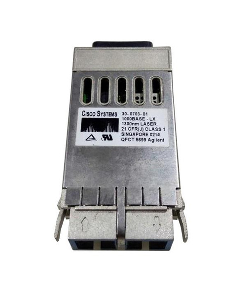 Cisco Single-Mode WS-G5486 1Gb/s 1000Base-LX Fiber 10km 1310nm Duplex SC Connector GBIC Transceiver Module