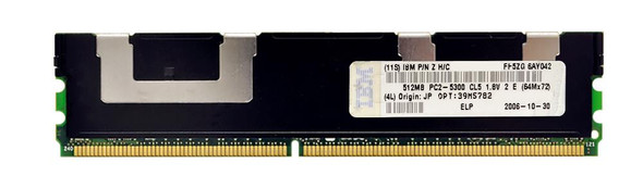 IBM 1GB (2 X 512MB) 667MHz DDR2 PC2-5300 ECC Fully Buffered CL5 240-Pin DIMM Single Rank Memory