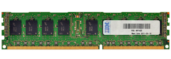 IBM 4GB 1333MHz DDR3 PC3-10600 ECC Registered CL9 240-Pin Low Voltage DIMM 1.5V Dual Rank x8 Memory Module