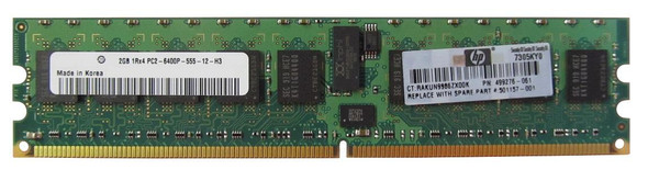 HP 2GB 800MHz DDR2 PC2-6400 Registered ECC CL6 240-Pin DIMM Single Rank Memory