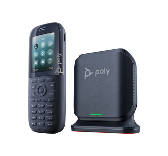 Polycom Rove 30 4-Line 2.4-inch LCD Bluetooth DECT Handset VoIP Phone with Rove B2 Single-Cell IP Base Station