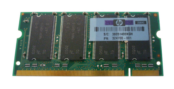 HP 256MB 333MHz DDR PC2700 Unbuffered non-ECC CL2.5 200-Pin Sodimm Memory