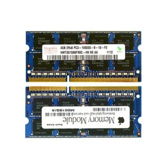 Apple 4GB DDR3-1333MHz PC3-10600 non-ECC Unbuffered CL9 204-Pin SoDIMM Dual Rank Memory Module for MacBook Pro