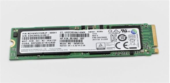 HP 512GB 2280 PCI Express 3x4 (NVMe) Solid State Drive (SSD)