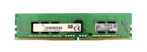 HP 8GB 2400MHz DDR4 PC4-19200 ECC Registered CL17 288-Pin DIMM 1.2V Single Rank Memory Module