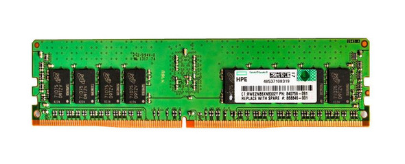 HPE 16GB 2666MHz DDR4 PC4-21300 Registered ECC CL19 288-Pin DIMM 1.2V Dual Rank Memory