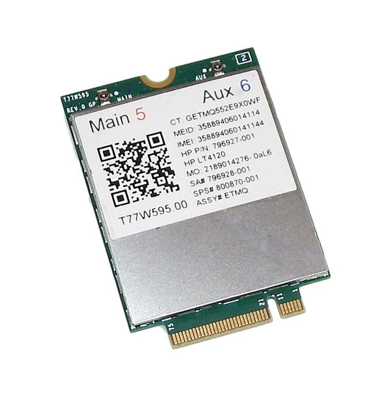 HP LT4120 LTE/EV-DO/HSPA 150Mb/s Snapdragon X5 LTE T77W595 WWAN M.2 Wireless Module