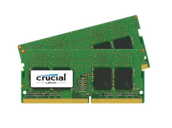 Crucial 16GB Kit (2 X 8GB) DDR4-2400MHz PC4-19200 non-ECC Unbuffered CL17 260-Pin SoDimm Single Rank Memory