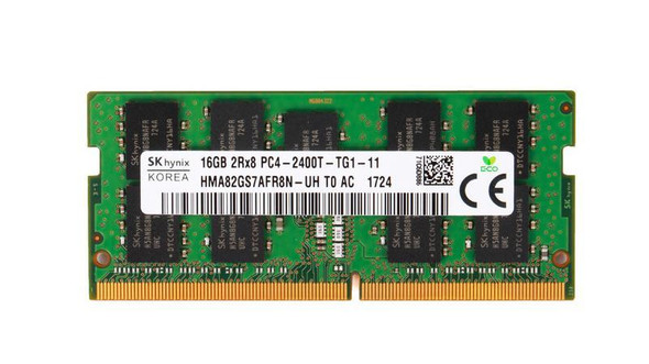 Hynix 16GB DDR4-2400MHz PC4-19200 ECC Unbuffered CL17 260-Pin SoDimm 1.2V Dual Rank Memory Module