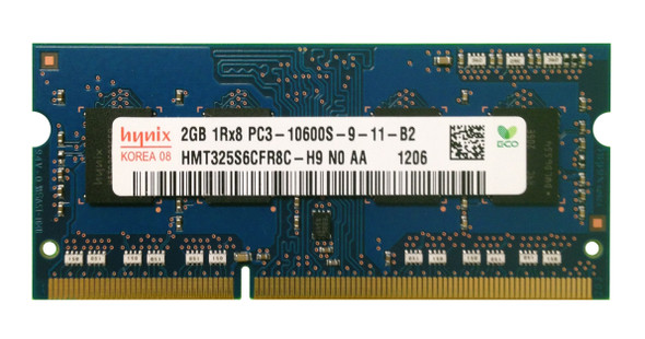 Hynix 2GB DDR3-1333MHz PC3-10600 non-ECC Unbuffered CL9 204-Pin SoDimm Memory Module