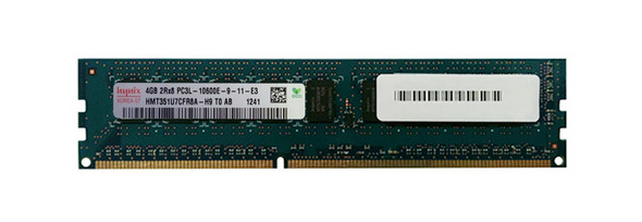 Hynix 4GB 1333MHz DDR3 PC3-10600 Unbuffered ECC CL9 240-Pin DIMM 1.35V Low Voltage Dual Rank Memory