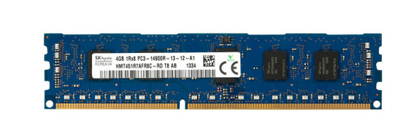 Hynix 4GB 1866MHz DDR3 PC3-14900 ECC Registered CL13 240-Pin DIMM 1.5V Single Rank x8 Memory Module