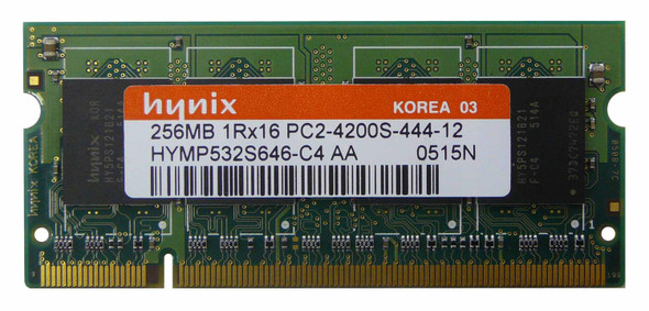 Hynix 256MB DDR2-533MHz PC2-4200 non-ECC Unbuffered CL4 200-Pin SoDimm Memory Module