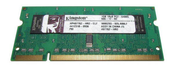 Kingston 1GB DDR2-800MHz PC2-6400 non-ECC Unbuffered CL6 200-Pin SoDimm Memory Module