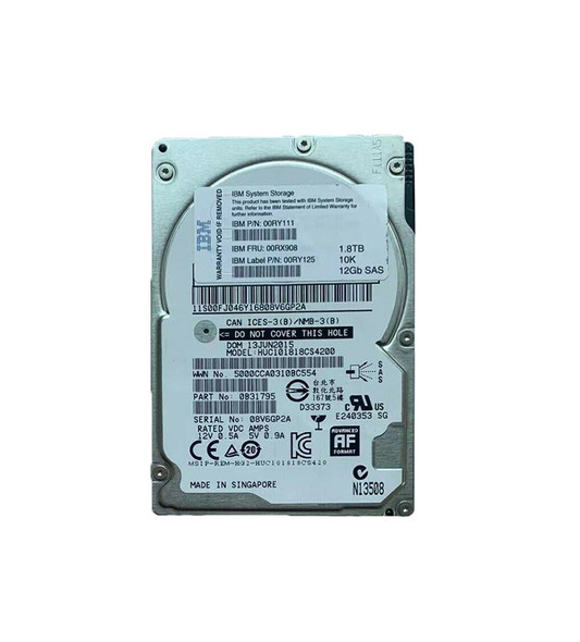 IBM 1.8TB SAS 12Gb/s 10000RPM 2.5 inch Hard Disk Drive