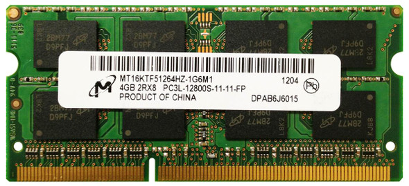 Micron 4GB 1600MHz DDR3 PC3-12800 Unbuffered non-ECC CL11 204-Pin Sodimm 1.35V Low Voltage Dual Rank Memory