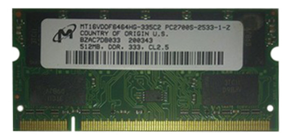 Micron 512MB DDR-333MHz PC2700 non-ECC Unbuffered CL2.5 200-Pin SoDimm Memory Module
