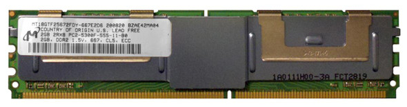 Micron 2GB PC2-5300 DDR2-667MHz ECC Fully Buffered CL5 240-Pin DIMM Dual Rank Memory Module