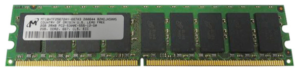 Micron 2GB 667MHz DDR2 PC2-5300 Unbuffered ECC CL5 240-Pin DIMM Dual Rank Memory