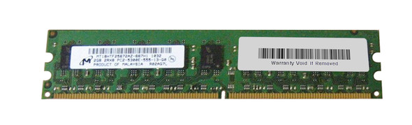 Micron 2GB PC2-5300 DDR2-667MHz ECC Unbuffered CL5 240-Pin DIMM Dual Rank Memory