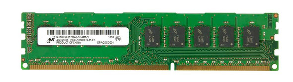 Micron 4GB 1333MHz DDR3 PC3-10600 Unbuffered ECC CL9 240-Pin DIMM 1.35V Low Voltage Dual Rank Memory