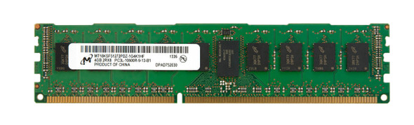Micron 4GB 1333MHz DDR3 PC3-10600 Registered ECC CL9 240-Pin DIMM 1.35V Low Voltage Dual Rank Memory
