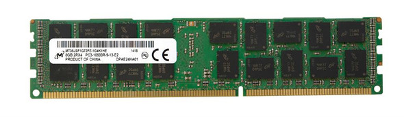 Micron 8GB 1333MHz DDR3 PC3-10600 Registered ECC CL9 240-Pin DIMM Dual Rank Memory