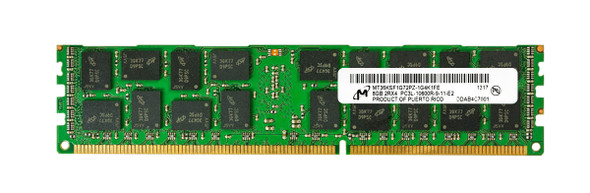 Micron 8GB 1333MHz DDR3 PC3-10600 Registered ECC CL9 240-Pin Dual Rank DIMM 1.35V Low Voltage Memory