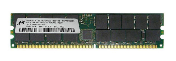 Micron 1GB PC2100 DDR-266MHz ECC Registered CL2.5 184-Pin DIMM Dual Rank Memory