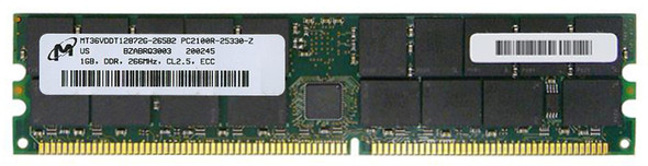 Micron 1GB PC2100 DDR-266MHz ECC Registered CL2.5 184-Pin DIMM Memory