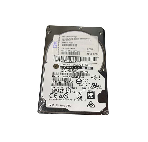 IBM 1.8TB SAS 12Gb/s 10000RPM 2.5 inch Hard Disk Drive