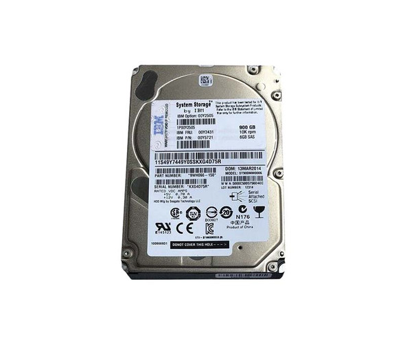 IBM 900GB SAS 6Gb/s 10000RPM SFF Hard Disk Drive with Tray