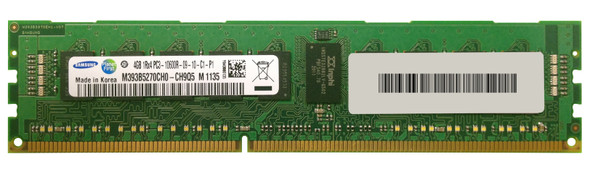 Samsung 4GB 1333MHz DDR3 PC3-10600 Registered ECC CL9 240-Pin DIMM Single Rank Memory