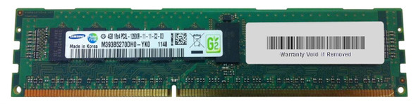 Samsung 4GB 1600MHz DDR3 PC3-12800 Registered ECC CL11 240-Pin DIMM 1.35V Low Voltage Single Rank Memory