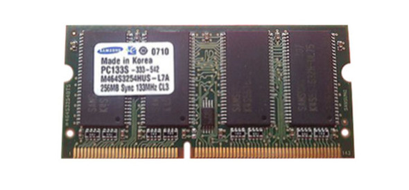 Samsung 256MB 133MHz PC133 non-ECC Unbuffered CL3 144-Pin SDRAM SoDimm Memory Module