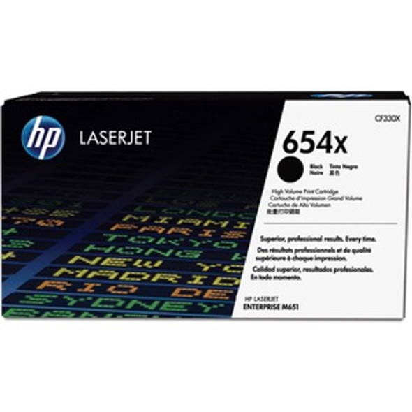 HP 654x High Yield Black LaserJet Toner Cartridge