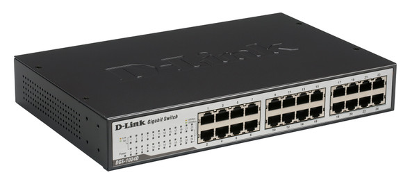 D-Link 24Ports 10/100/1000Base-T Unmanaged Gigabit Rack Mountable Ethernet Net Switch