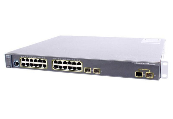Cisco Catalyst 3750-24TE 24-Ports 10/100 SFP Gigabit Ethernet Switch