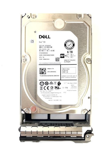 Dell 6TB SAS 12Gb/s 7200RPM 512E Hot Plug 3.5 inch Hard Disk Drive with Tray