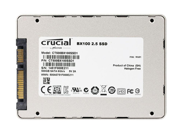 Crucial BX100 Series 500GB SATA 6Gb/s 2.5 inch Solid State Drive (SSD)