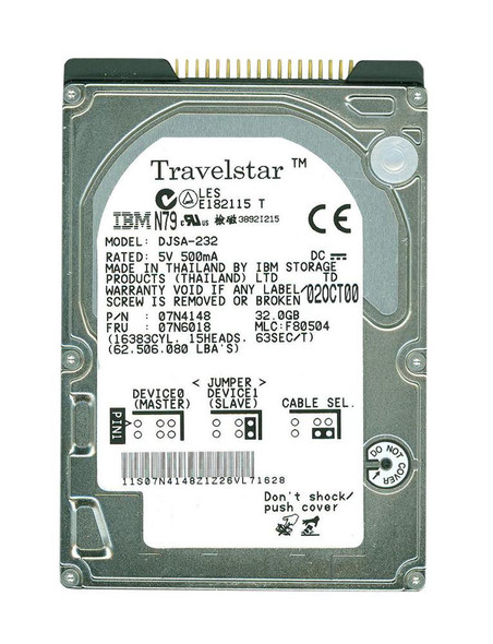 IBM 32GB ATA-66 2.5 inch 5400RPM Hard Drive