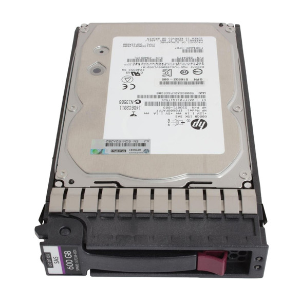 HP 600GB SAS 6Gb/s 15000RPM Hot Plug Dual Port 3.5 inch Hard Disk Drive